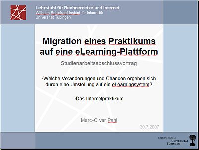 Migration eines Praktikums auf eine eLearning-Plattform.