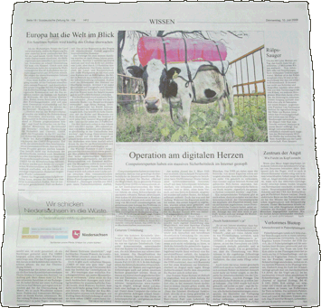 Süddeutsche Zeitung vom 10.7.2008 Seite 18.